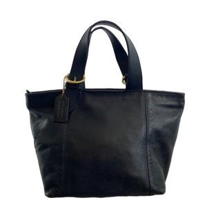 SOLD Vintage Coach Navy Waverly Tote Bag Small 4133